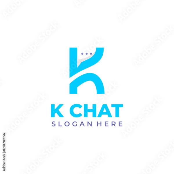 Fototapeta Letter K logo combination wit...