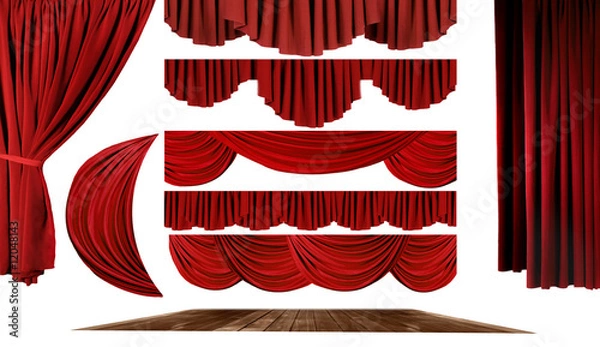 Fototapeta Theater Elements to Create Your Own Stage Background