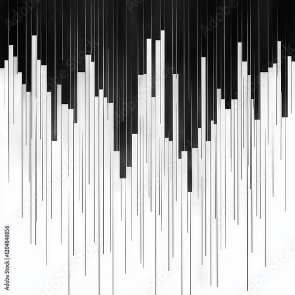 Fototapeta Monochrome Vertical Line Pattern Minimalist Design
