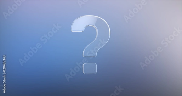 Obraz Question Mark Glass 3d Icon