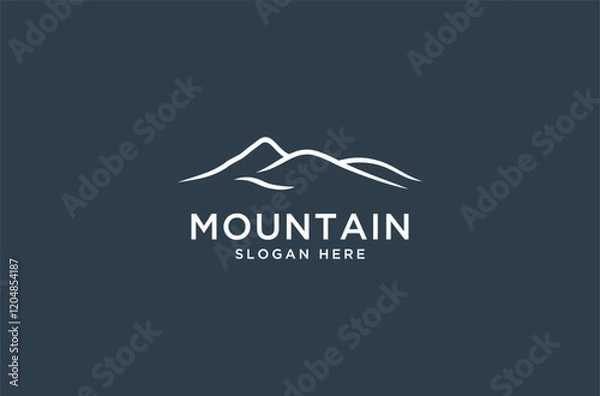 Obraz mountain logo design premium vector.
