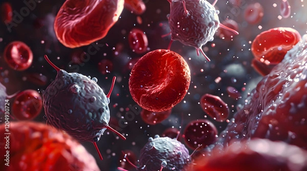 Fototapeta Visual Representation of Myelodysplastic Syndromes (MDS): A Hematological Perspective