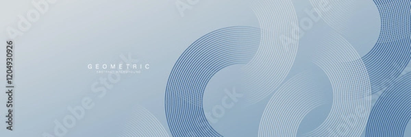 Obraz Minimalist Geometric Abstract Background with Circular Lines