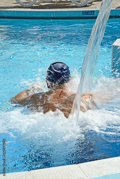 Obraz Idromassaggio in piscina termale