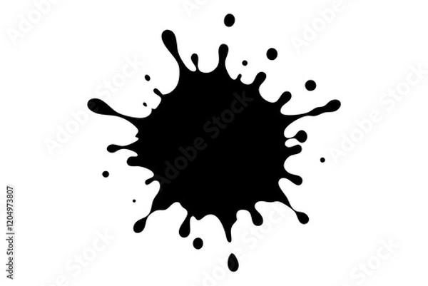 Fototapeta paint splatter, black paint splashes of vector illustration