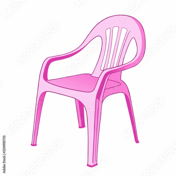 Fototapeta A pink chair furniture  vector illustration (1)