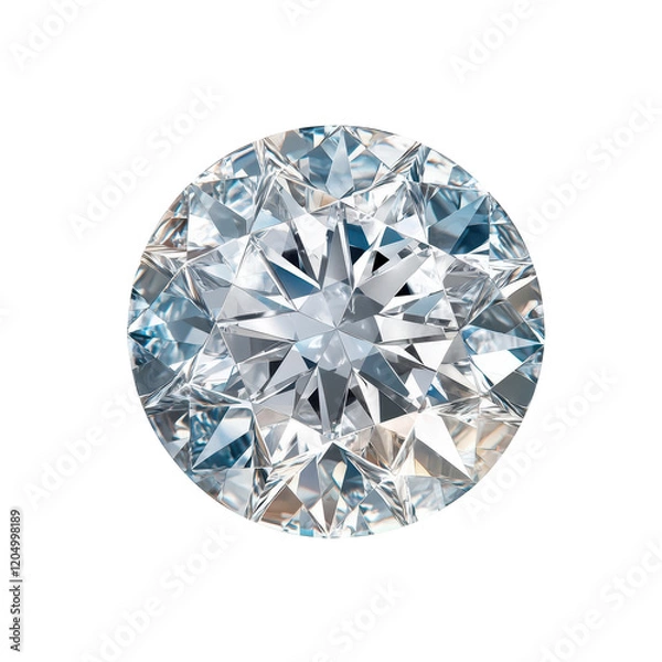 Obraz Elegant diamond with brilliant cut sparkle. transparent background