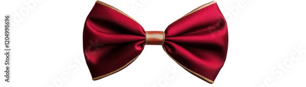 Obraz Elegant red bow tie for formal occasions. transparent background