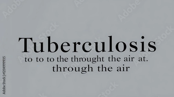 Fototapeta Tuberculosis definition airborne disease.