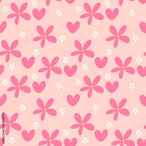 Fototapeta seamless floral pattern
