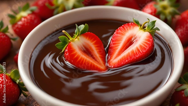 Obraz strawberries dipped in chocolate