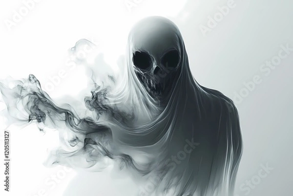 Fototapeta Ethereal Specter: A Ghastly Digital Painting