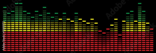 Obraz colorful music equalizer - vector image