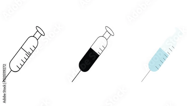 Fototapeta Premium Vector  Injection icon vector set design template