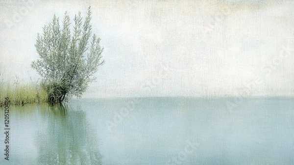 Fototapeta Nature's serenity tranquil water body fine art photography for a calm environment