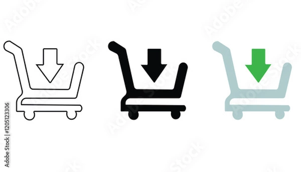 Fototapeta  Line Shopping Icon set Web Design On Stock Vector