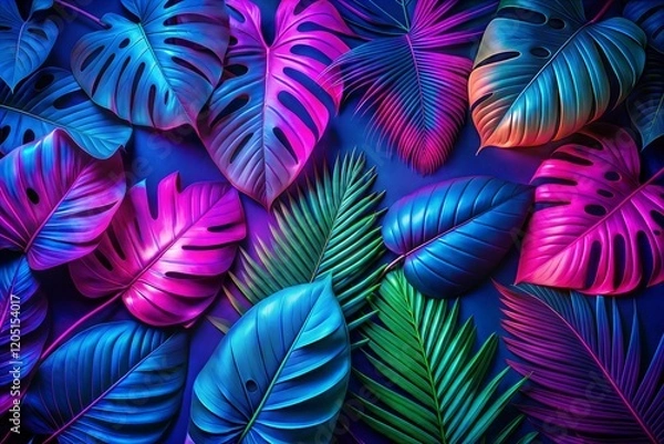 Obraz tropical leaves pattern.summer background