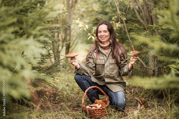 Obraz To picking mushrooms.