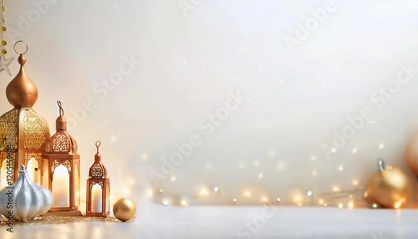 Fototapeta Ramadan Kareem background and banner design.