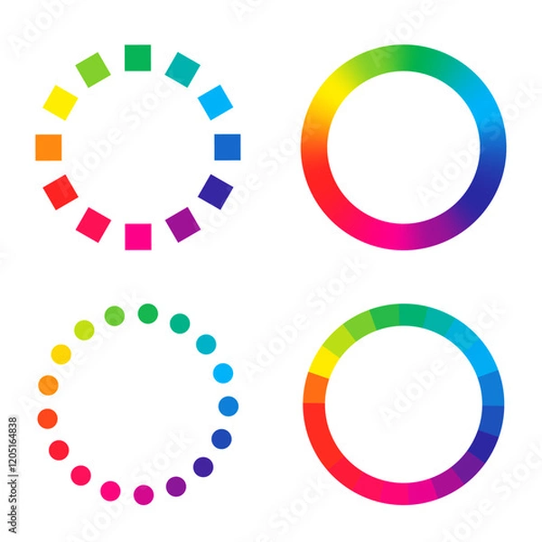 Fototapeta 鮮やかな色相環の素材セット