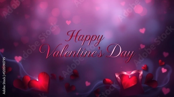 Fototapeta A festive vector illustration of a red heart with decorative elements, perfect for Valentine's Day greeting cards or party flyers