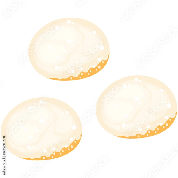 Obraz スノーボールクッキーのベクターイラスト