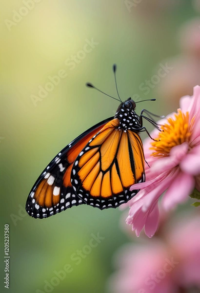 Fototapeta Monarch Butterfly on a Spring Day