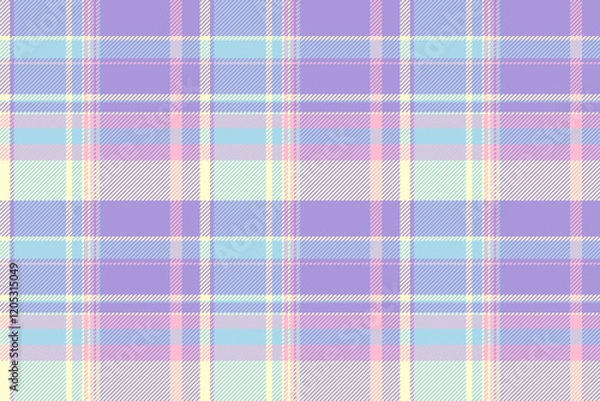 Fototapeta Delightful pastel plaid pattern in soft purple, pink, and blue hues.  Perfect for textile designs, scrapbooking, website backgrounds, and more.