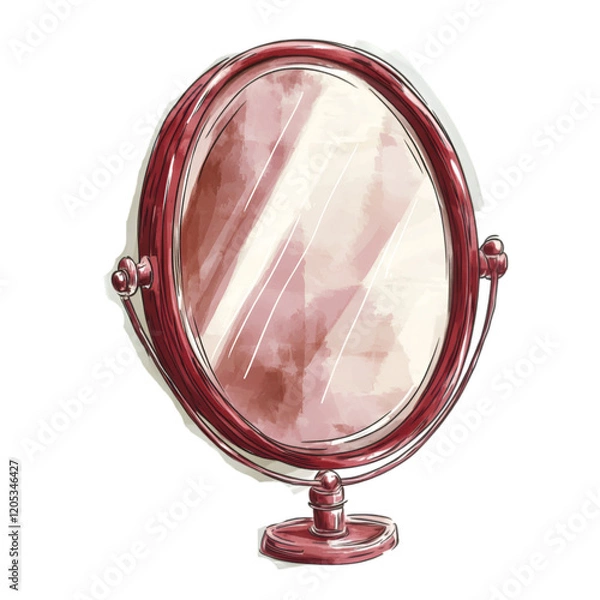 Obraz Maroon Makeup Clipart Vector Illustration