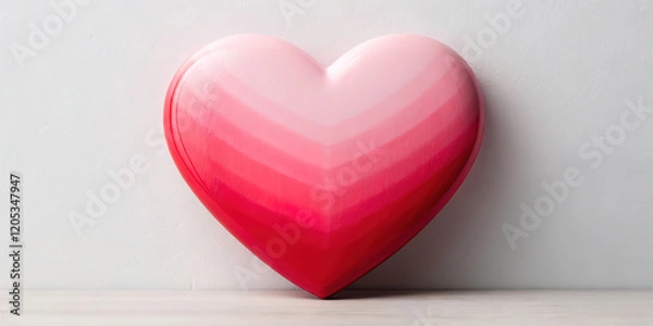 Fototapeta heart with gradient effect, red to pink heart