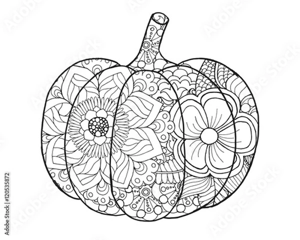 Fototapeta Zentangle stylized pumpkin