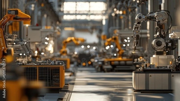 Fototapeta Industrial Automation: A Glimpse into the Future of Manufacturing