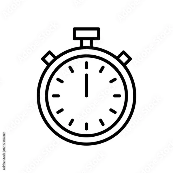 Fototapeta Stopwatch icon vector. Timer sign and symbol. Countdown icon. Period of time
