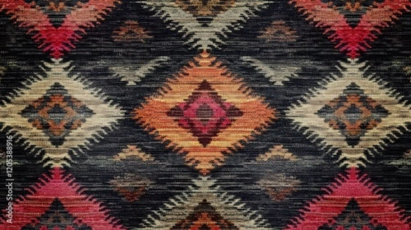 Fototapeta Rustic wool jersey texture. Graphic pattern. Abstract vector.