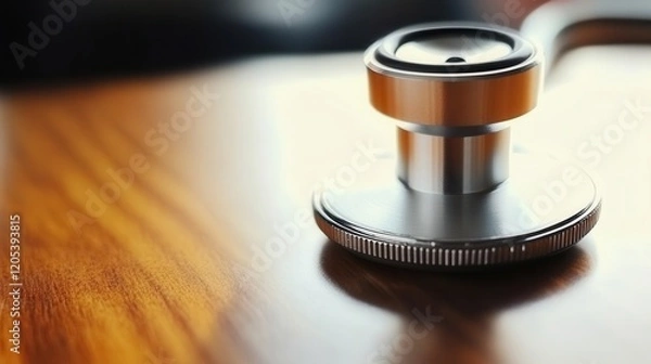 Fototapeta Stethoscope Close-Up Medical Office Realistic Image Professional Setting Macro View Healthcare Concept