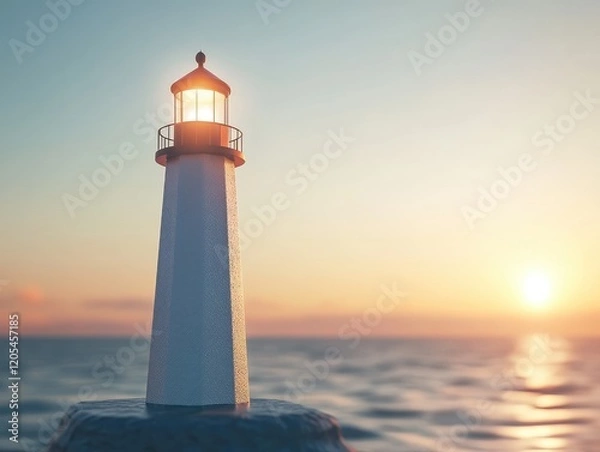 Obraz A trophy shaped like a lighthouse beacon