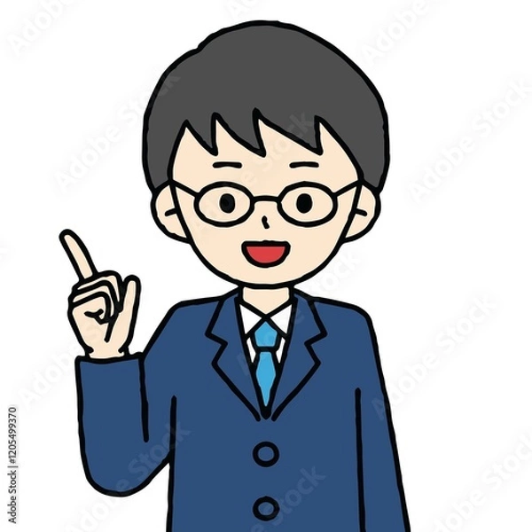 Fototapeta 指差しをするスーツの男性