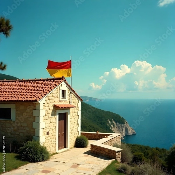 Obraz castle on the island