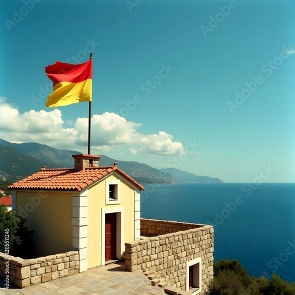 Obraz flag on a building