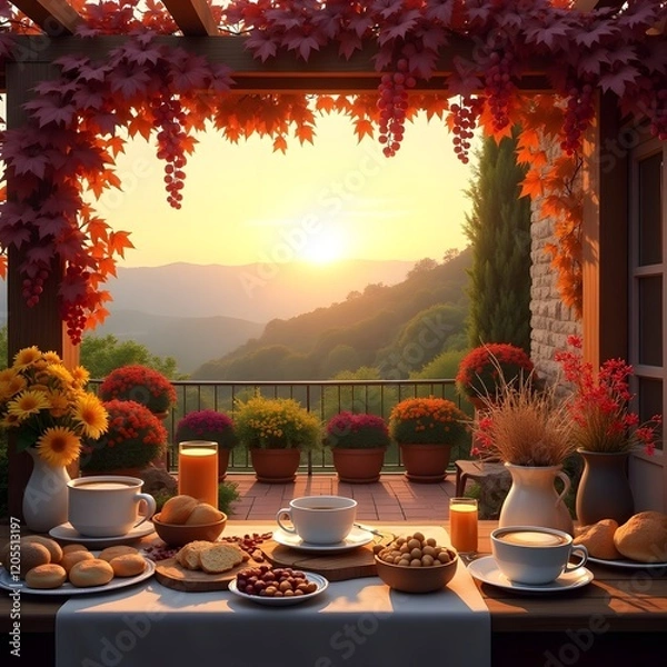 Obraz table in the garden