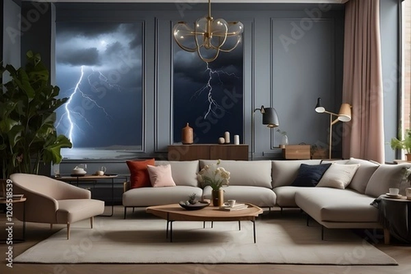 Obraz living room interior