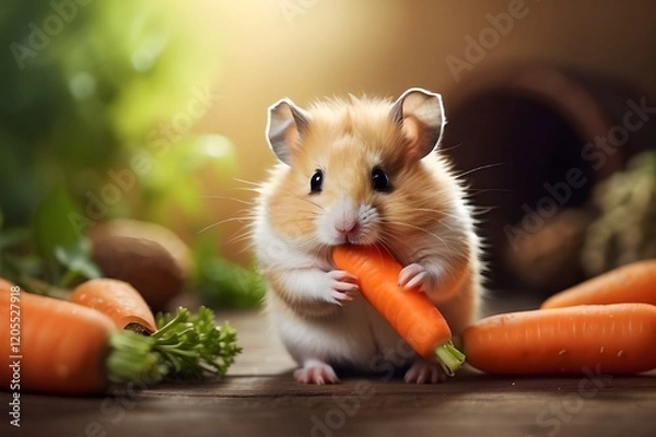 Obraz squirrel eating a nut