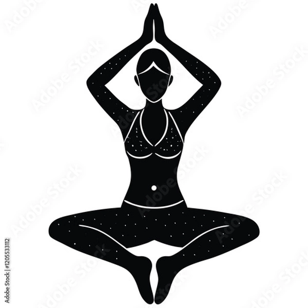 Obraz yoga pose silhouette