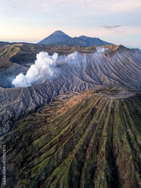 Obraz The scenic beauty of the Bromo volcano caldera, in East Java, Indonesia