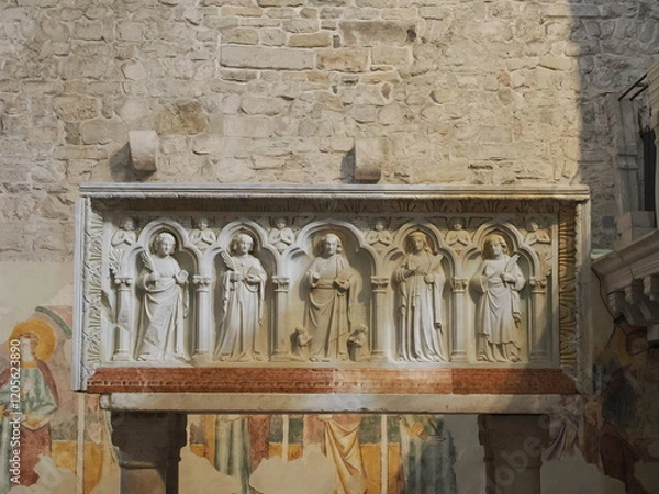 Fototapeta イタリア　アクイレイア　世界遺産　総大司教座聖堂のバシリカ