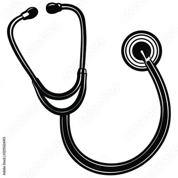 Fototapeta stethoscope isolated on white background