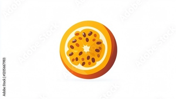 Fototapeta Passion Fruit Isolated Icon: Exquisite Design Element for Culinary Usage