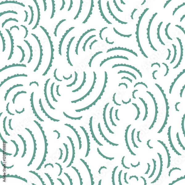 Obraz Seamless pattern with curved, scalloped shapes resembling ripples or crescents.