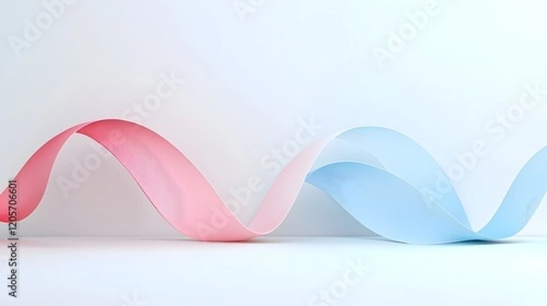 Fototapeta Mesmerizing wave like effect of pastel colored stage lights creating a soothing elegant and visually appealing atmosphere  The soft