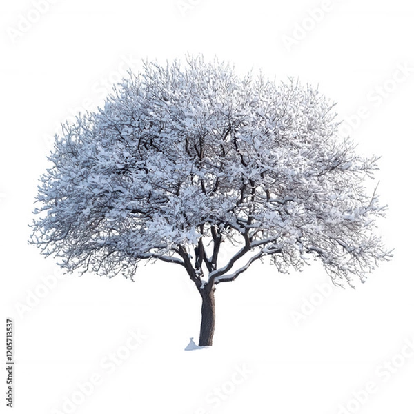 Obraz tree covered in snow isolated on transparent background